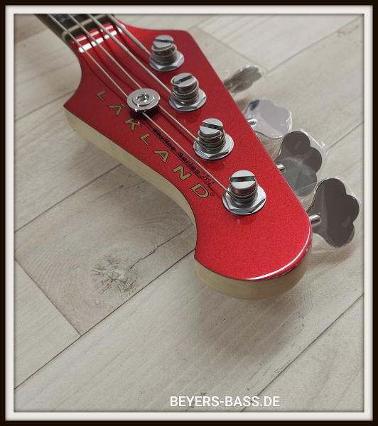 Lakland Skyline 44-64C Custom, Candy Apple Red Gloss